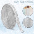 thumbnail image 5 of LOVEVER Rhinestone Ribbon  Self Adhesive Rhinestone Strips  3 Yards Glitter Rhinestone Tape Bling  Crystal Roll Silver Rhinestone Ribbon Stickers Rhinestones Trim for Crafting Clothes Car, 5 of 5