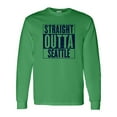 thumbnail image 2 of UGP Campus Apparel Straight Outta Seattle - Seattle Football Long Sleeve T Shirt - Medium - Irish Green, 2 of 6