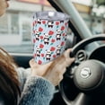 thumbnail image 6 of Lsque Panda And Rose Pattern 20oz Car Cup with Lid and Straw, Insulated Coffee Cup with Straw Topper, Spill Proof Travel Coffee Mug, Stainless Steel Tumble-Without Straw, 6 of 8