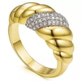 thumbnail image 2 of K-KED Gorgeous CZ 925 Silver Filled Delicate Jewelry Women Wedding Ring Sz 6-10-9-Gold, 2 of 8
