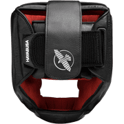 Hayabusa T3 Full Face T-Cross Hook and Loop Vylar MMA Headgear - Black/Red