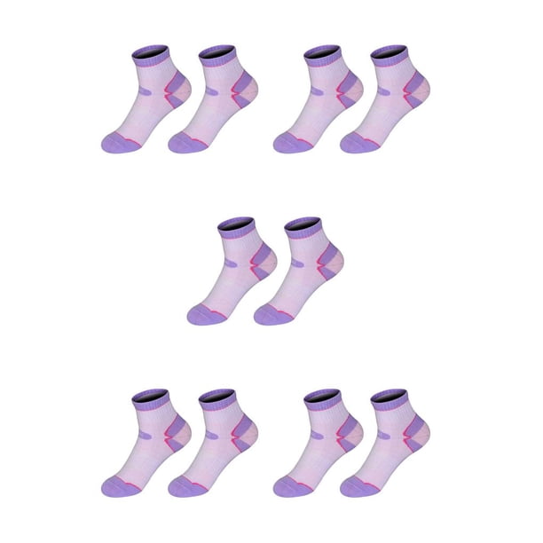 Eigraketly Calcetines al aire libre Mujeres Hombres Elástico Camping Senderismo Pesca Calcetines que absorben la humedad, rojo y morado claro y M Type2 NO2
