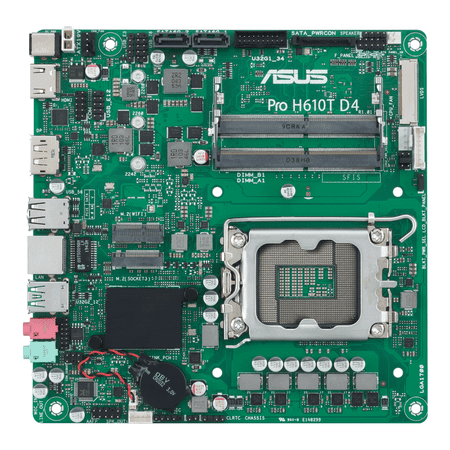 UPC: 0195553679855 | ASUS Pro H610T D4-CSM LGA 1700 (Intel 12th & 13th Gen & Intel vPro) TCO-optimized Commercial Motherboard (PCIe 4.0  DP  LVDS  SO-DIMM DDR4 3200  USB 3.2 Gen 2  M.2 PCIe 4.0 slot  M.2 key E slot)