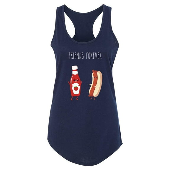 Sausage And Ketchup Friends Racerback Tank Women -Image by Shutterstock, Female Large