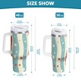 thumbnail image 6 of Yayeee 40oz Stainless Steel Tumbler with Straw and Handle Double-Wall Insulated Travel Water Bottle, Light Blue Pattern, 6 of 8