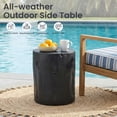 thumbnail image 3 of VENTOPYR Painted Black Concrete End Table,Faux Wood Tree-Trunk Stool, 3 of 6