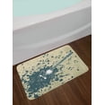 thumbnail image 2 of Modern Bath Mat, Acoustic Guitar on Retro Murky Background with Music Notes Melody Illustration, Non-Slip Plush Mat Bathroom Kitchen Laundry Room Decor, 29.5 X 17.5 Inches, Beige Dark Blue, Ambesonne, 2 of 2