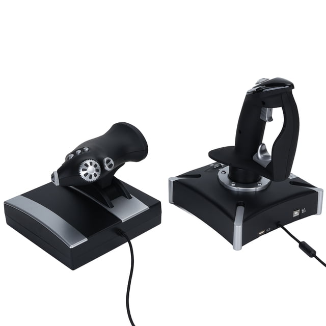 Flight Simulator Control, Vibration Function 8 Directional POV Flight Simulation Joystick Plug and Play for Practice Game