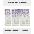 thumbnail image 2 of Purple Eucalyptus Leaves Swag Valances for Windows, Spring Floral Summer Botanical Rod Pocket Sheer Valances for Large Windows, Swag Toppers Light Filtering for Kitchen Living Room 2 Panels 36''x63'', 2 of 3