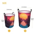 thumbnail image 3 of Lsque Neon Sunset Cyberpunk Cityscape Pattern Laundry Hamper Basket, Tall Woven Rope Hamper Basket for Clothes, Lightweight Storage Basket, Collapsible Waterproof-Small, 3 of 6