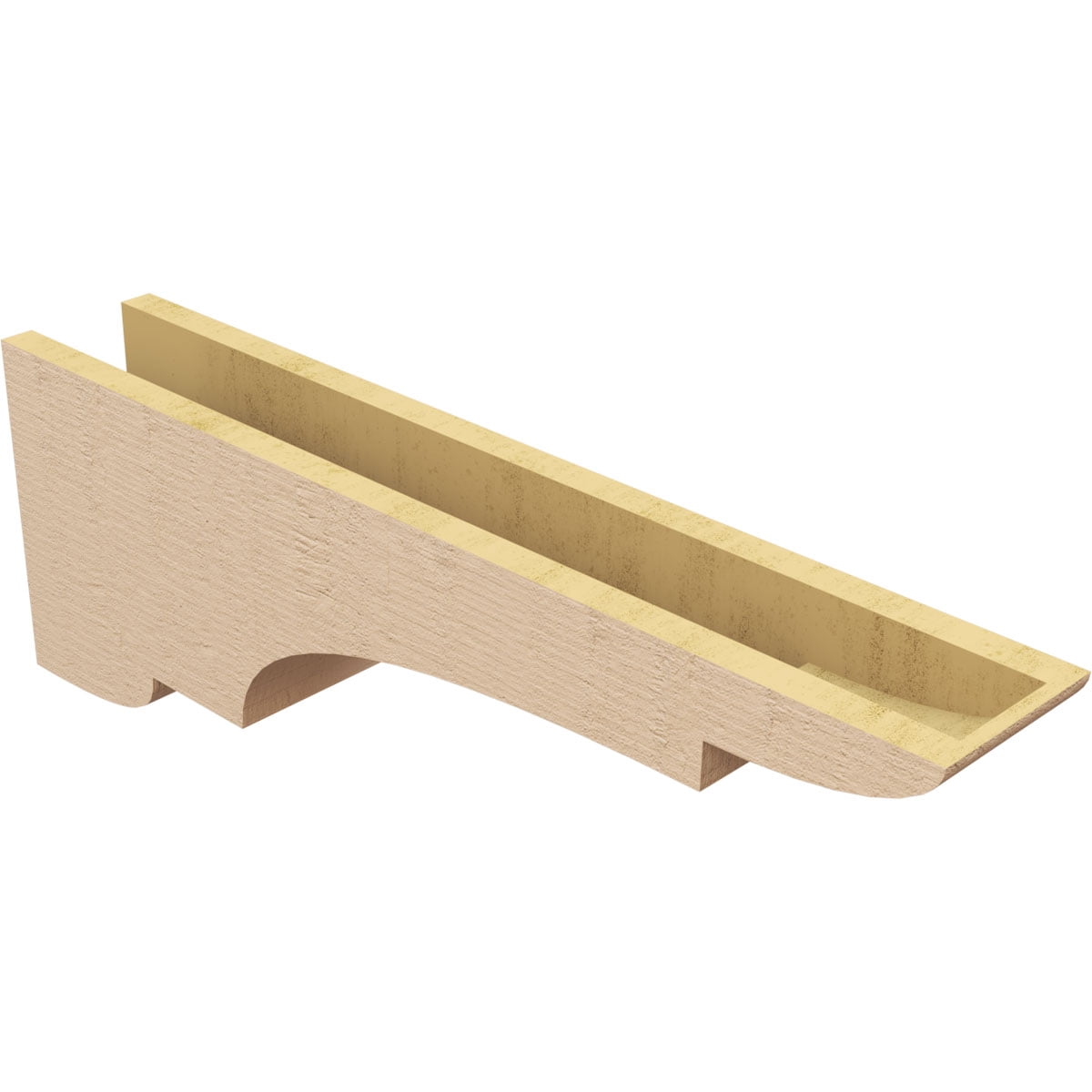 5"W x 30"D x 10"H Thin New Brighton Rough Cedar Woodgrain TimberThane Corbel, Primed Tan