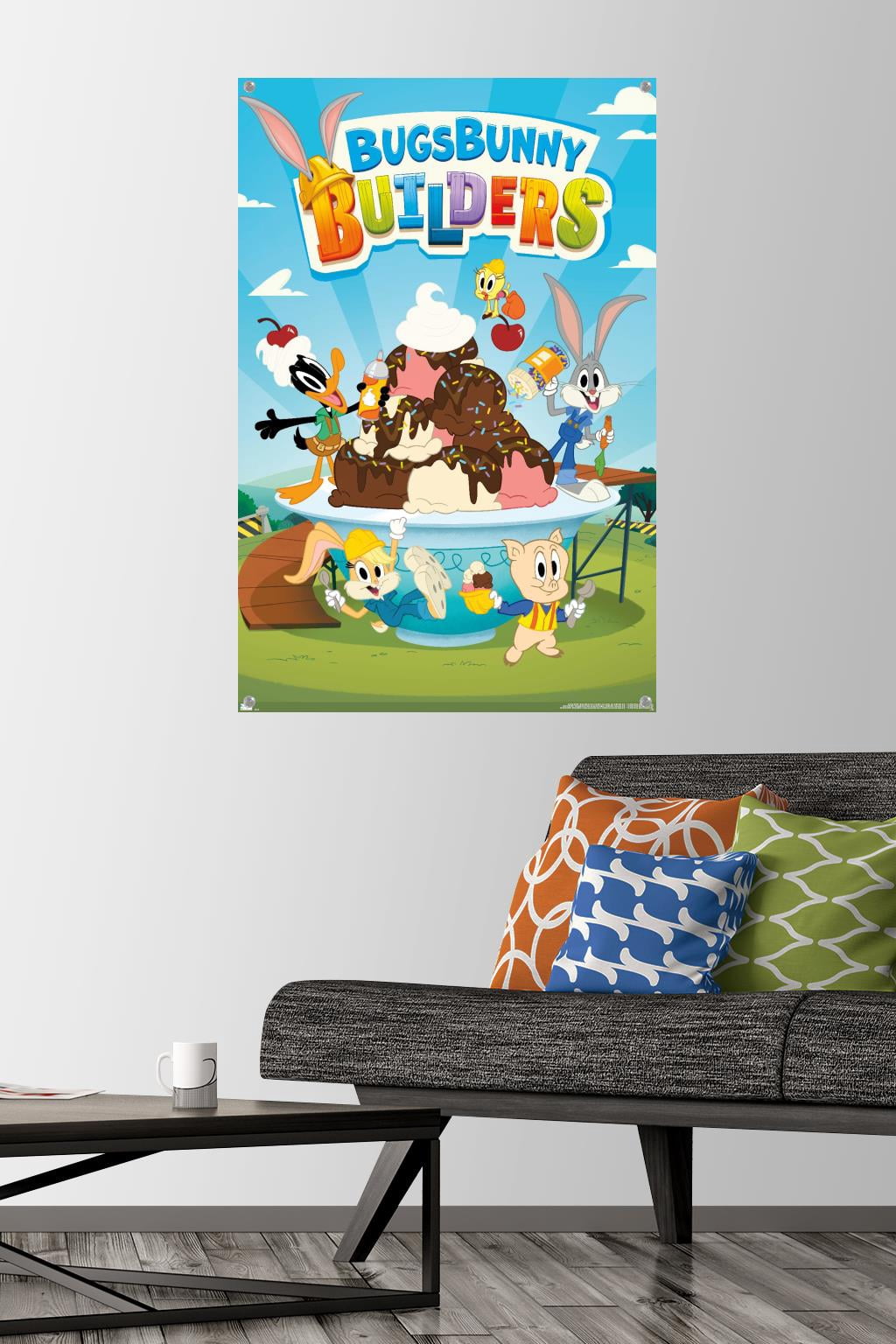 Bugs Bunny Builders - Key Art Wall Poster with Pushpins, 22.375" x 34"