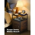 thumbnail image 6 of MONINXS Nightstands,  with Storage Cabinet, Rustic Brown, 6 of 8