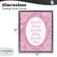 thumbnail image 4 of Stupell Industries Shabby Chic Smart Brave & Kind Ornate Pink Gray Floating Frame Canvas Art, 17 x 21, by Lil' Rue, 4 of 8