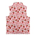 thumbnail image 6 of Binienty Pink Strawberry Vest for Girls 7-8 Fleece Zip Up Jacket Kids Sleeveless Vests With Pockets Comfortable Soft Plush Fleece Outwear Vests Childrend Winter Waistcoats, 6 of 7