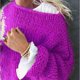 thumbnail image 1 of Suéter de mohair, ropa de mujer, suéter de punto de otoño e invierno europeo y americano, suéter casual de moda, ropa de mujer, 1 of 6