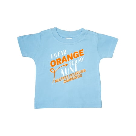 

Inktastic I Wear Orange for my Aunt- Multiple Sclerosis awareness Gift Baby Boy or Baby Girl T-Shirt