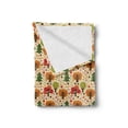 thumbnail image 2 of Forest Soft Flannel Fleece Blanket, Colorful Cartoon Artwork of Autumn Weather Woodland Flora with Various Tree Species, Cozy Plush for Indoor and Outdoor Use, 50" x 70", Multicolor, by Ambesonne, 2 of 5