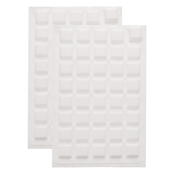 80Pcs Cabinet Door Bumper Rubber Pad 1/2" Diameter Sound Dampening Adhesive Rubber Pads Feet (Square, White)