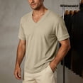 thumbnail image 5 of Guluxicc T Shirts V Neck for Mens Summer Short Sleeve Casual Trendy T Shirt for Business, 5 of 5