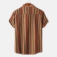thumbnail image 4 of YYDGH Men's Hawaiian Color Block Shirt Short Sleeve Button Down Shirts Casual Casual Summer Beach Shirt Red L, 4 of 9