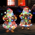 thumbnail image 4 of Zzxfth Christmas Yard Signs Decorations Outdoor with Led Lights， Glowing Santa Claus， Christmas Decorations Stake for Outdoor Lawn Garden Decor, 4 of 8