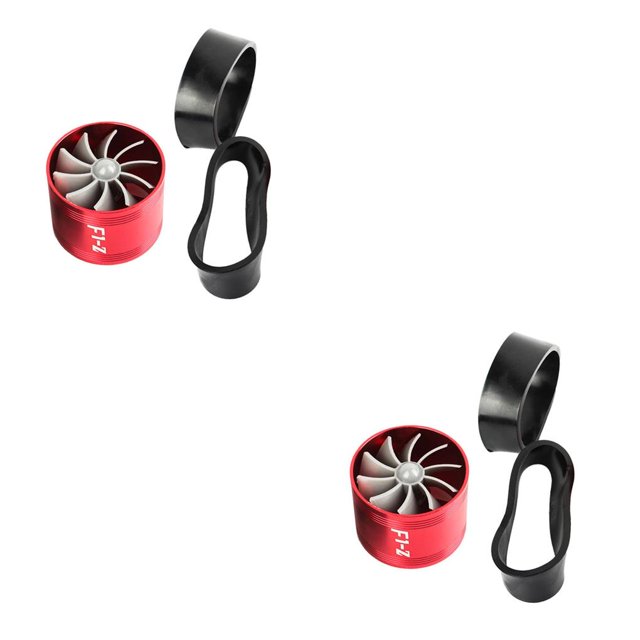 Scienceny Admisión de aire Turbocompresor Saver Ventilador Rojo Rojo 2piezas