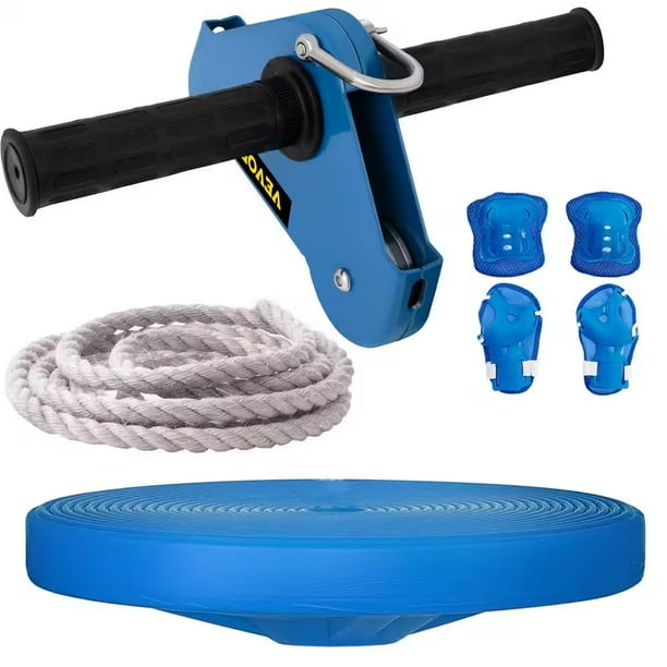 Zipline Trolley 60 Ft. Slacker Zip Line Kit with Seat, Brake and Steel