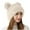 Beige, variant on Eltusu Women Pompom Beanie Hat, Soft Ears Flaps Warm Windproof Winter Hat Pink Size M