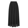thumbnail image 4 of Moda mujer Primavera Verano cinturón botón cremallera cintura alta sólido Retro falda mujer plisado Wmkox8yi FGJ2624, 4 of 8