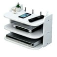 thumbnail image 7 of 2tier No Punch Wall Mount Storage Tv Box Router Shelf Set-Top Box Bracket 2Layer Holder Mini Pc Dvd Player Livingroom Stand Rack (2 Layers 30cm), 7 of 7