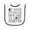 White and Black, variant on Jane Austen Good Opinion Quote Baby Terry Cloth Bib