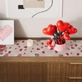 thumbnail image 4 of Valentines Day Roses Flowers Love Hearts Vase Cloth Table Runner Burlap Table Decoration for Home Kitchen Dining Dinner Indoor Holiday Farmhouse Decor 13x120 Inch, 4 of 6