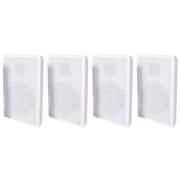 4 Rockville RockSlim White Home Theater 5.25" 240w Easy Wall Mount Slim Speakers