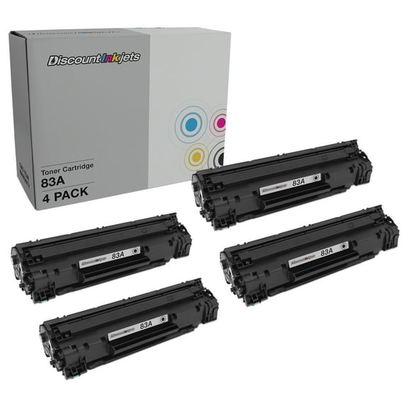DI Compatible Toner Cartridge Replacements for HP 83A (4 Pack - Black) Compatible with HP LaserJet Pro MFP M127fn, MFP M127fw, MFP M125nw, MFP M125rnw