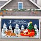 thumbnail image 3 of 6 X 13,3 Pies Banderín Navideño Para Puerta De Garaje Exterior Noche Santa Rojo Azul Noche De La Natividad Gran Decoración Navideña Funda De Poliéster Para Puertas Navideñas Decoración Navideña Para, 3 of 3