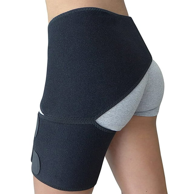 Jumpingount Compresión Brace Soporte Cinturón Cadera Muslo Ajustable Portátil Golf Conducción Levantador de pesas Jardinería Equipo de Cuidado de los pies