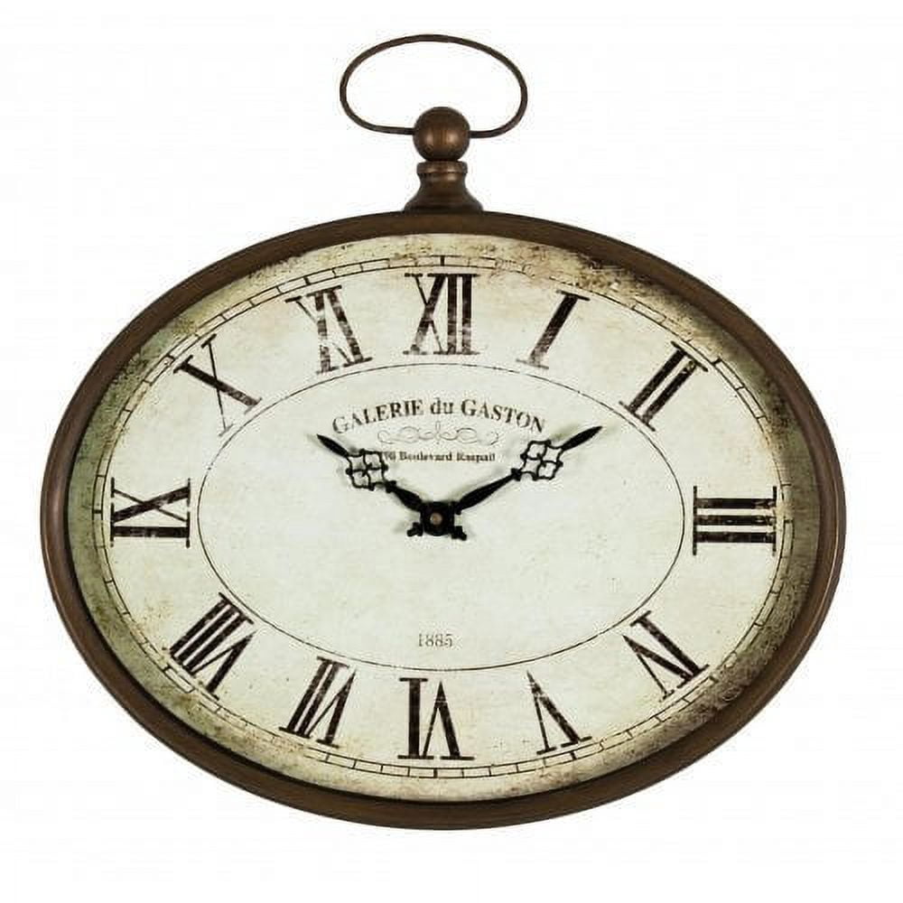 北欧　アンティーク　掛時計 GALERIE du GASTON レトロ Vintage Style Oval French Wall Clock Galerie du Gaston - Walmart.com
