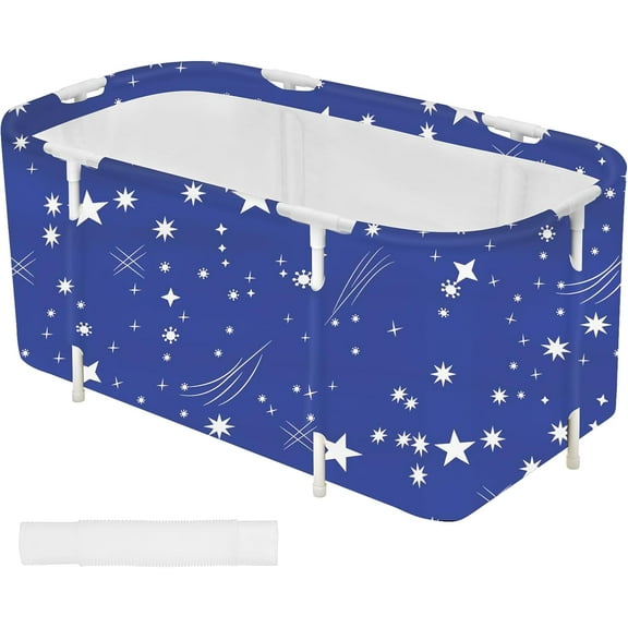 Portable Foldable Bathtub,Soaking Standing Bath Tub for Shower Stall, Easy to Assemble Collapsible Bathtub, Suitable for Travel, Camping and Outdoor Activities