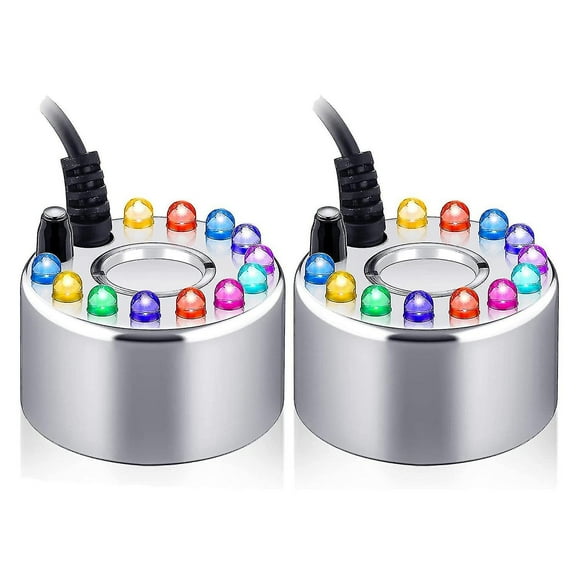 2pc Mist Maker Fogger Ultrasonic Fog Machine Fountain Cauldron Mister Fogger Water Garden Pond Fogg-haoyi