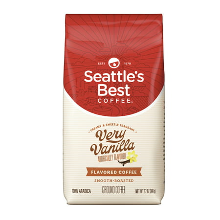 Seattle's Best Coffee Very Vanilla Flavored Medium Roast Ground Coffee, 12-Ounce (Best Tasting Ground Coffee)