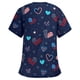 thumbnail image 3 of Blusa de uniforme de trabajo con cuello en V y manga corta para mujer, informal, sexy, de verano Pompotops hkajfhjk469469, 3 of 3