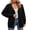 Black, variant on QUALFORT Cardigan Sweaters for Women, 100% Cotton V Neck Cardigan, Button Front Knit Sweater with Pockets, Long Sleeve Relaxed Fit, Black L