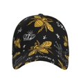 thumbnail image 2 of Haiem Hohey Bee Golden Embroidery Baseball Cap Dad Hat Cotton Soft Adjustable Fashion Hats for Men Women Unisex Style Headwear, 2 of 9