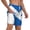 White, variant on Men's Scotland Flag Swim Trunks with Compression Liner Bathing Suit Swimwear