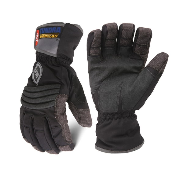 Ironclad Tundra XXL Synthetic Leather, TPR Ski Black Gloves