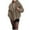 Khaki, variant on Women's Faux Fur Jacket Fall Winter Warm Long Sleeve Fluffy Lapel Shaggy Coat Soft Fuzzy Windproof Thermal Outerwear