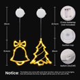 thumbnail image 2 of Luces navideñas para ventana, luces navideñas colgantes, luces navideñas con pilas con temporizador, luces decorativas de fondo con gancho de ventosa para pared de boda, cristal navideño interior (1, 2 of 5