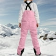 thumbnail image 2 of Women's Winter Insulated Snow Bib Overalls (Red M), 2 of 4
