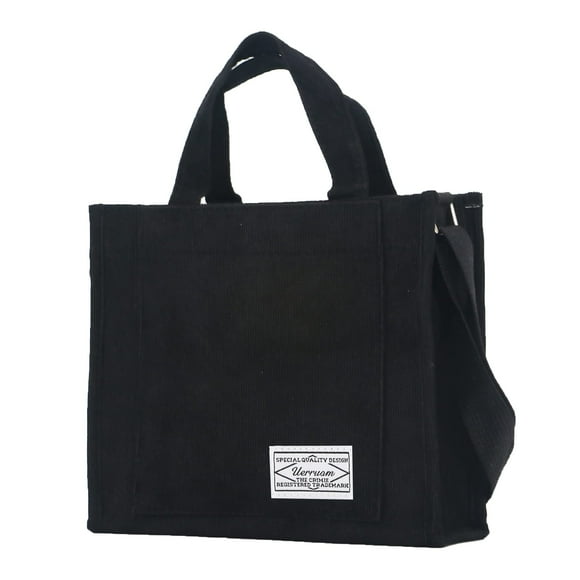 Bolsa UERRUAM de pana ligera para mujer, color negro